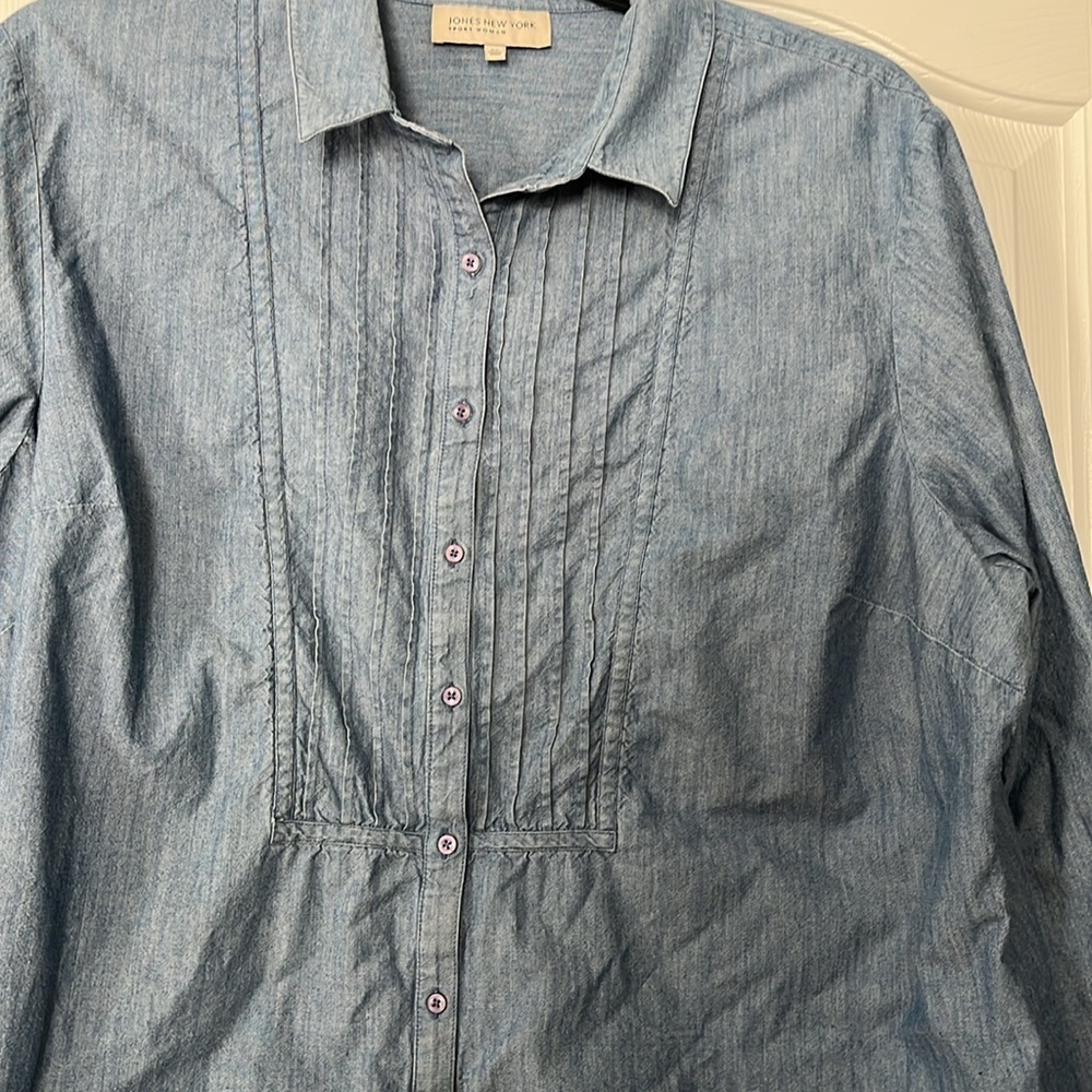 Vintage Jones, New York sport woman denim shirt - Picture 3 of 4